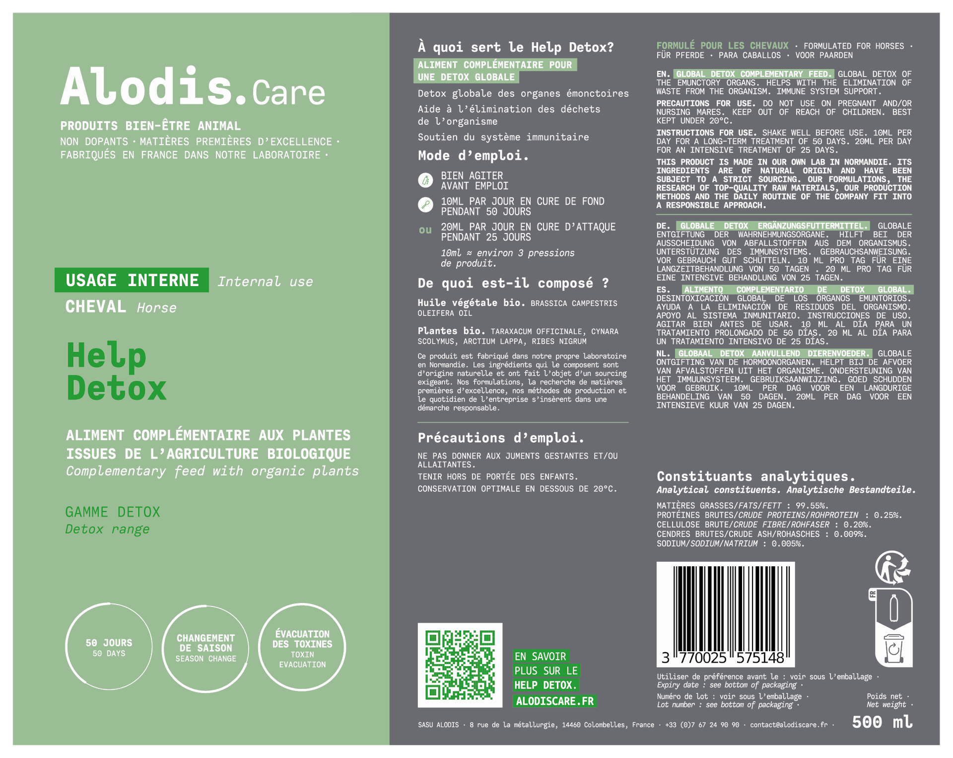 Alodis Care – Help Detox 500ml - Beschreibung