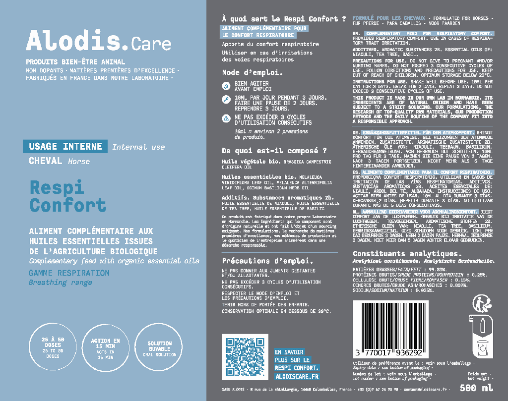Alodis Care – Respi Confort 500ml - Description