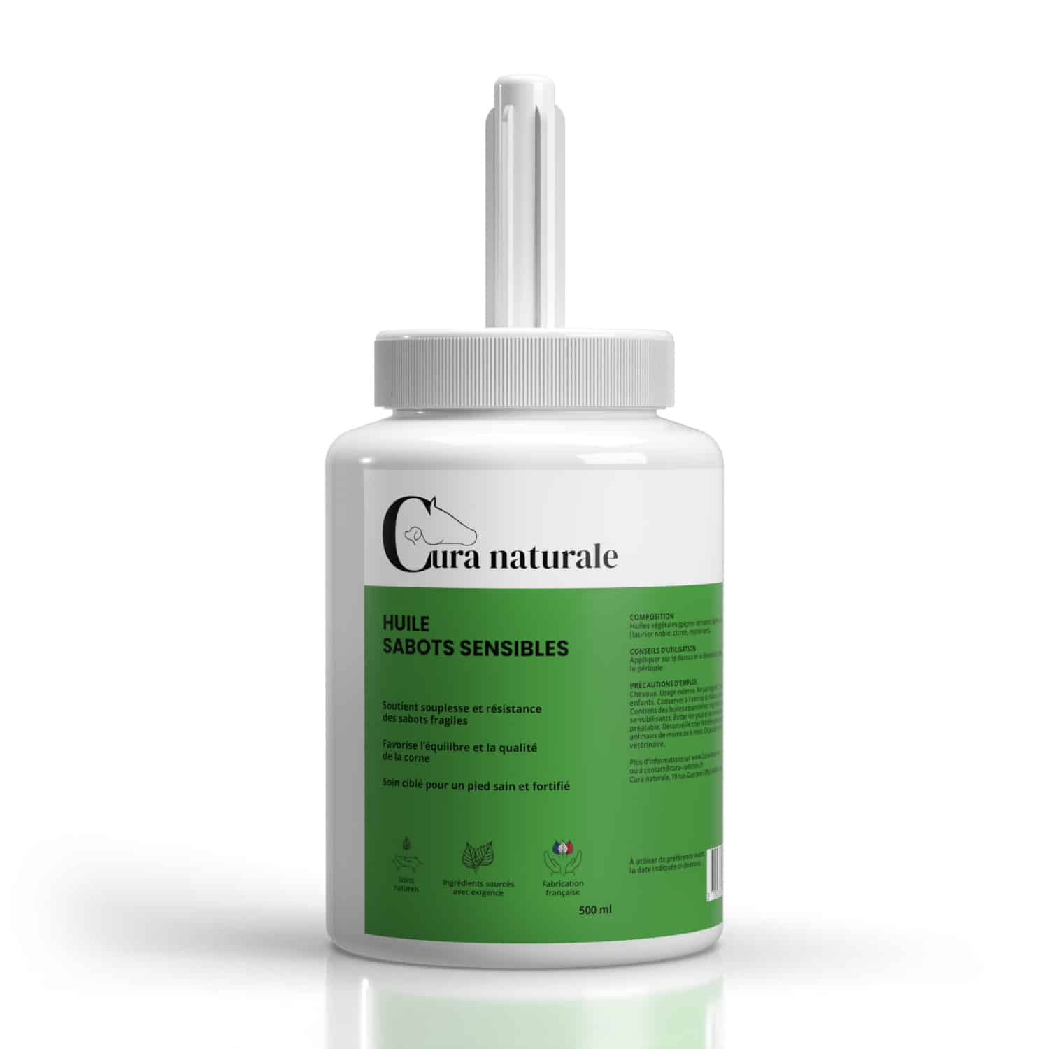 Cura Naturale - Huile sabots sensibles 500ml